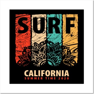 Surf California Posters and Art